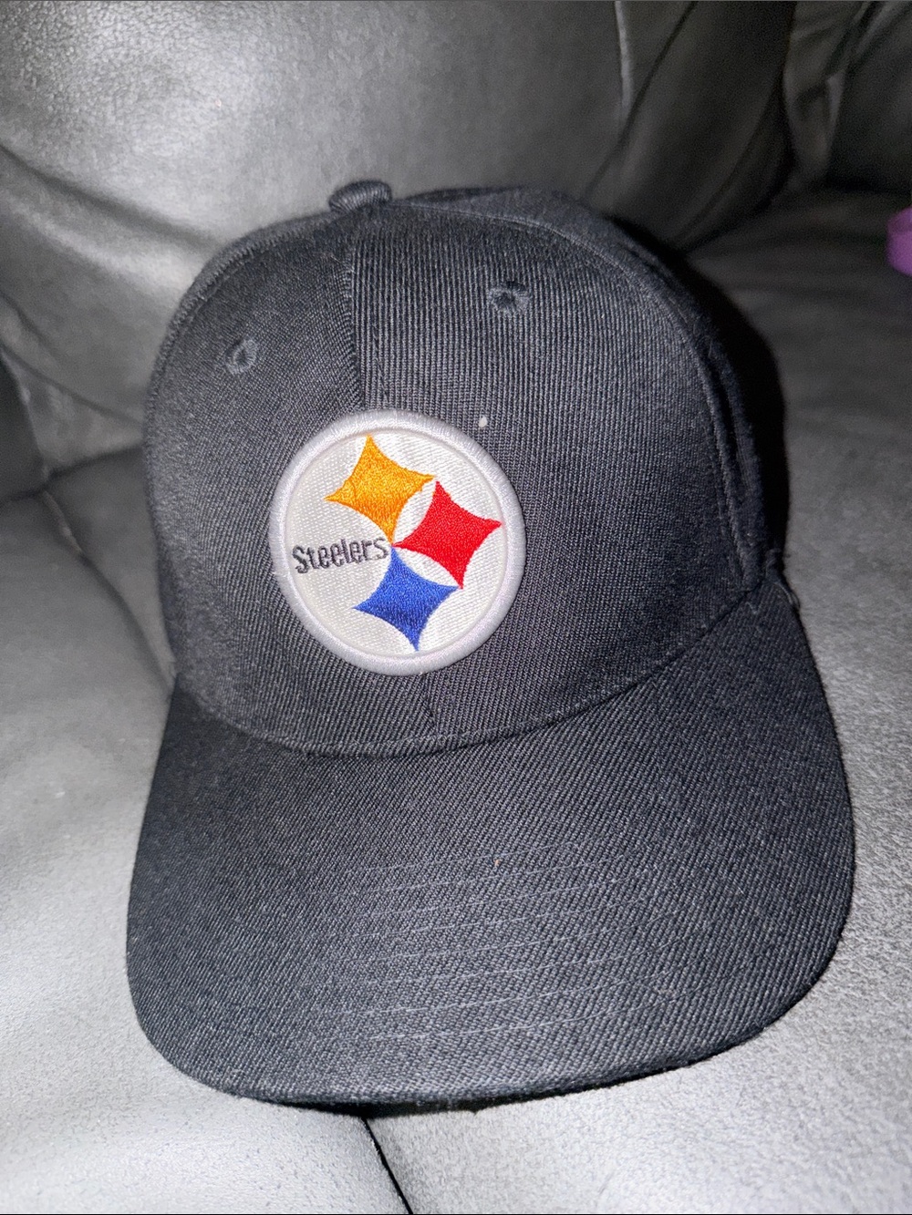 Osfm nfl Steelers football Black Logo Baseball Cap